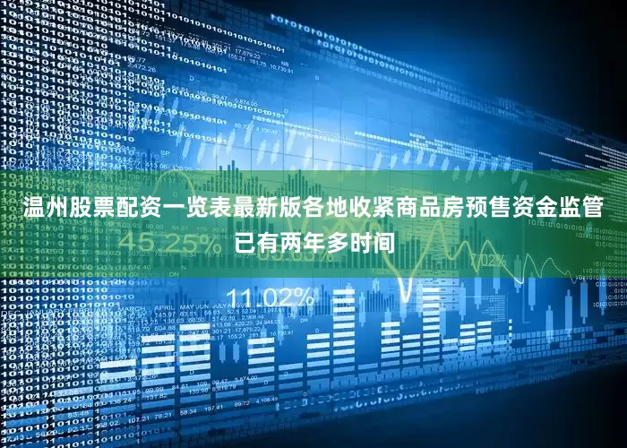 温州股票配资一览表最新版各地收紧商品房预售资金监管已有两年多时间