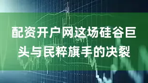 配资开户网这场硅谷巨头与民粹旗手的决裂